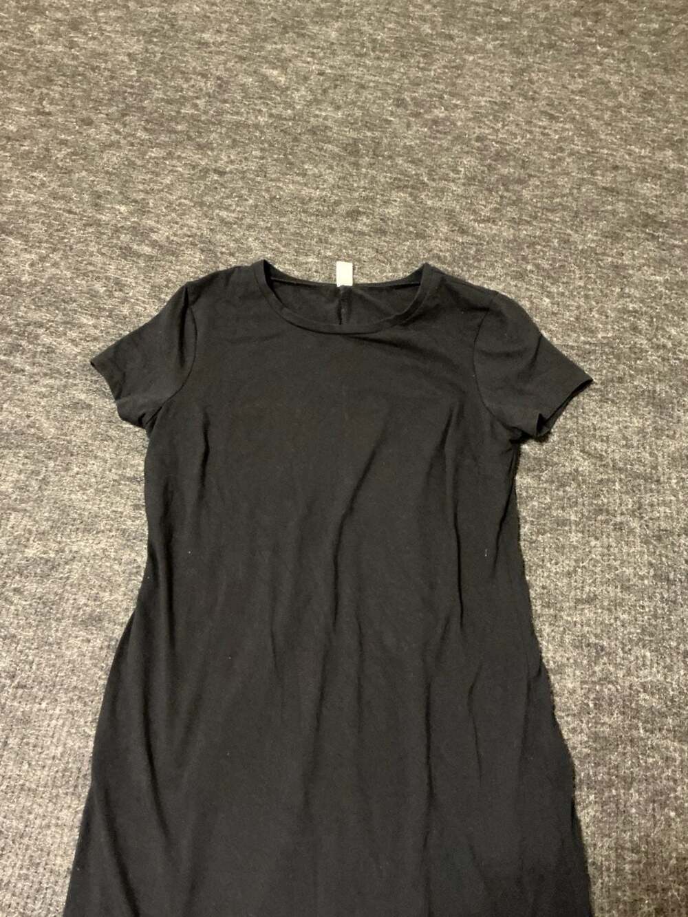 Old Navy Black Short Sleeve Crew Neck T-Shirt Dress